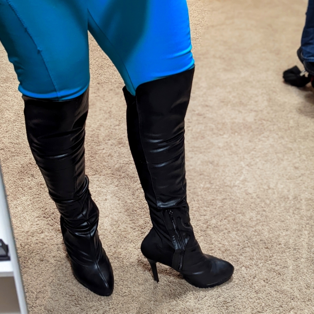 Black Sexy Knee High Boots